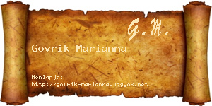 Govrik Marianna névjegykártya